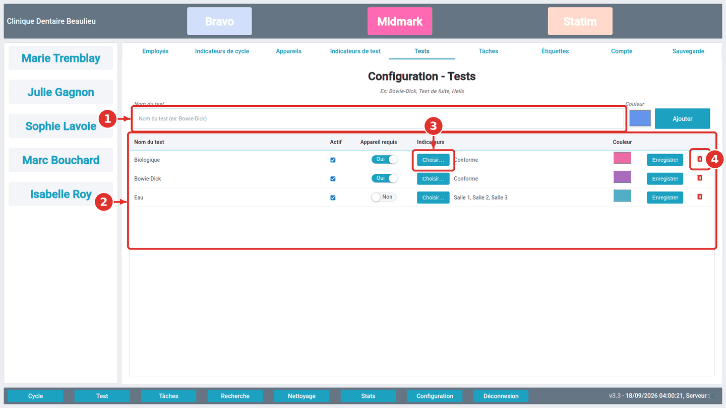 Configuration ▸ Tests